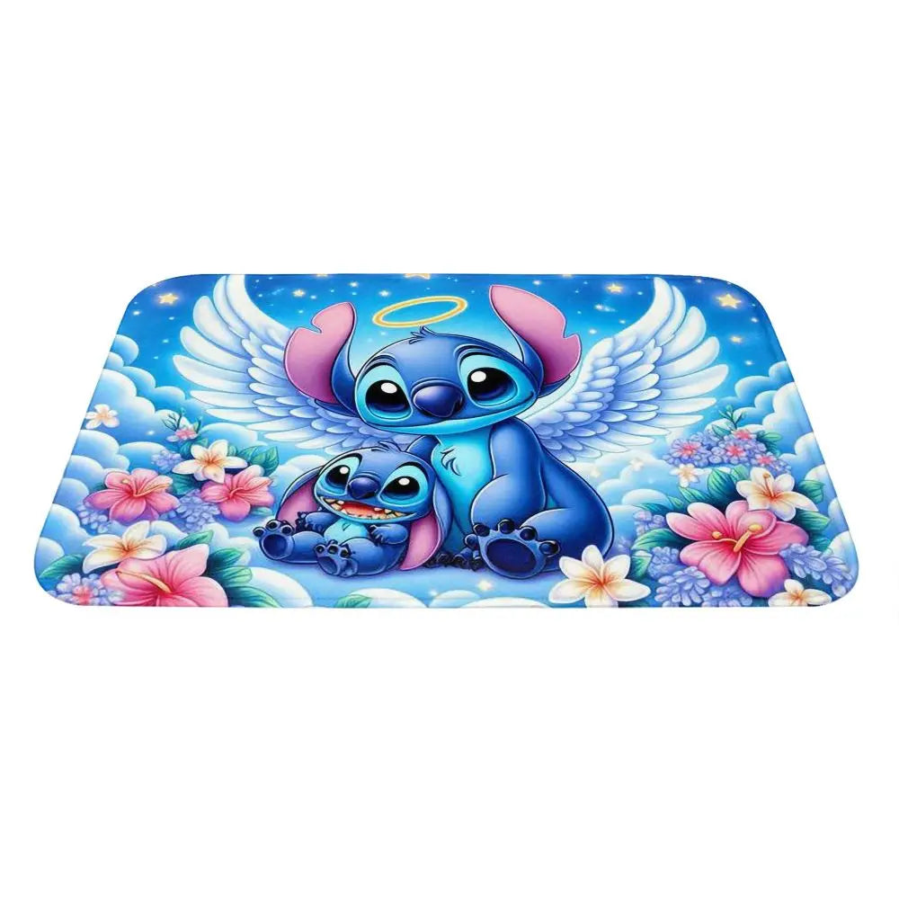 Custom Cartoon Stitch Floor Door Kitchen Bathroom Mat Anti-Slip Outdoor Doormat Bedroom Balcony Entrance Rug Carpet Footpad