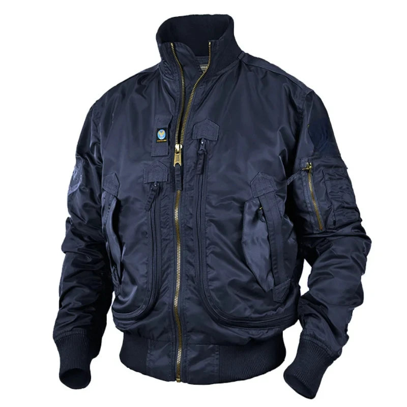 LEDPC Ma-1 Pilotjacke - Große Tasche, Polyester, M-XXL