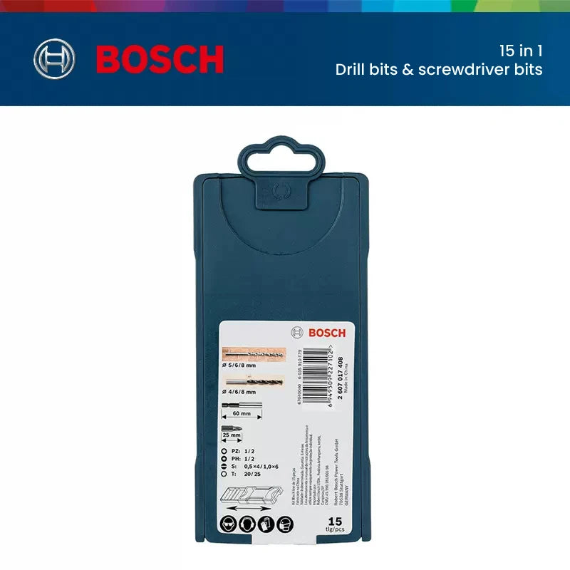 Bohrer-Set 2025: Bosch 15pcs Screwdriver Bits Impact - Woodworking Stone Drill Bit 4/6/8mm Collection