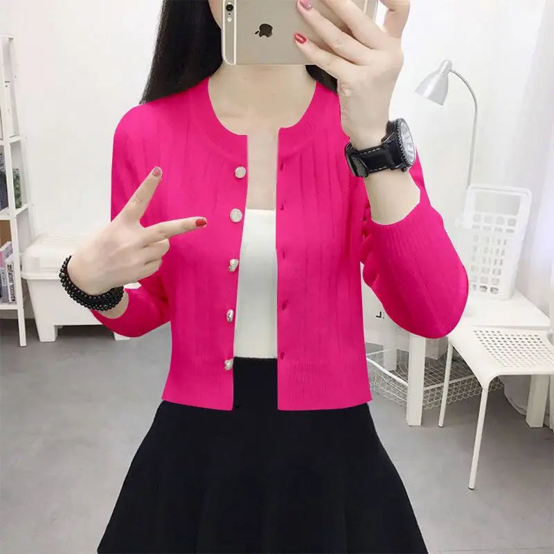 Cardigan CN Fujian Light Short - Mărime Short, Guler Rotund