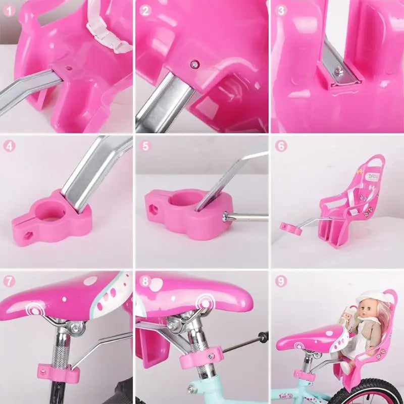 Puppen-Fahrradsitz 2025: Mädchen-Bike Attachment - School Girl Collection
