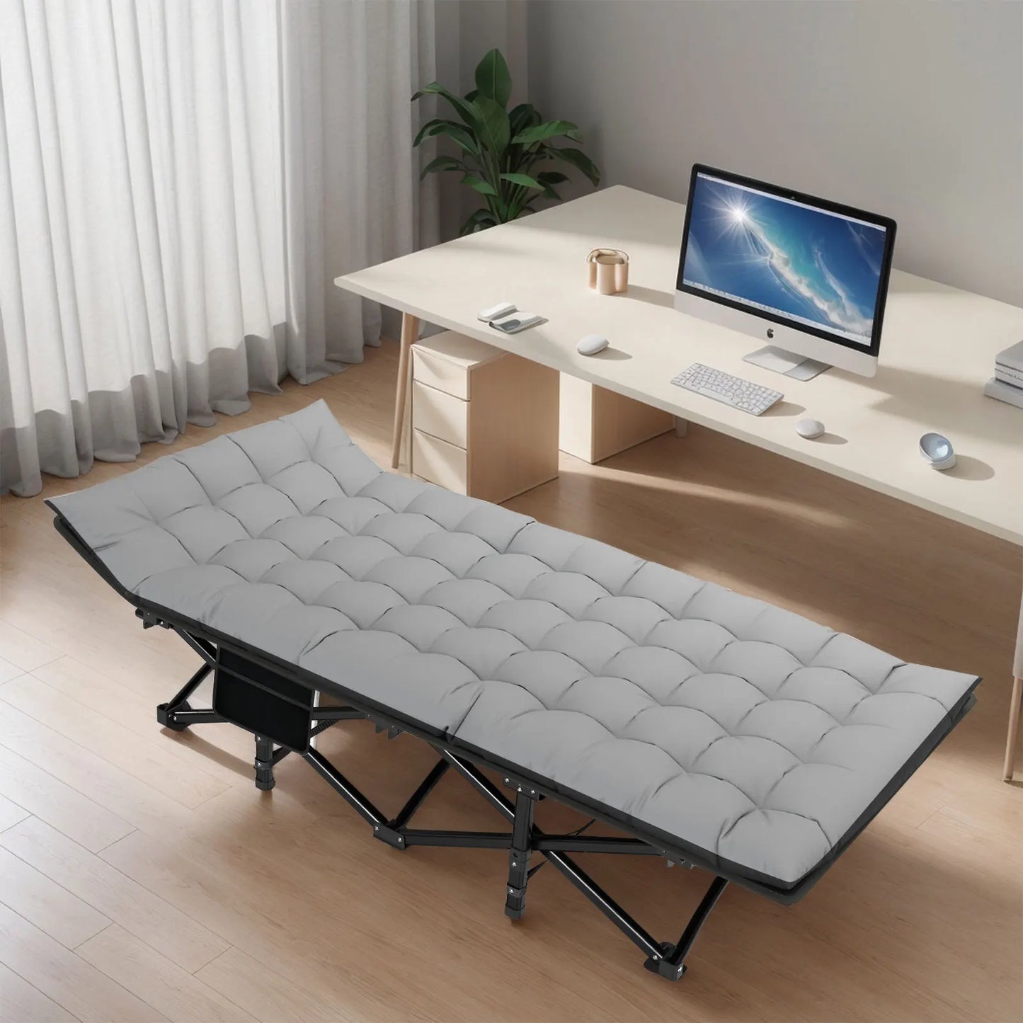 Campingbett 2025: Klappbares Camping Feldbett Heavy Duty Tragbar - Outdoor Camping Bett Erwachsene Strand RV 200KG Belastung