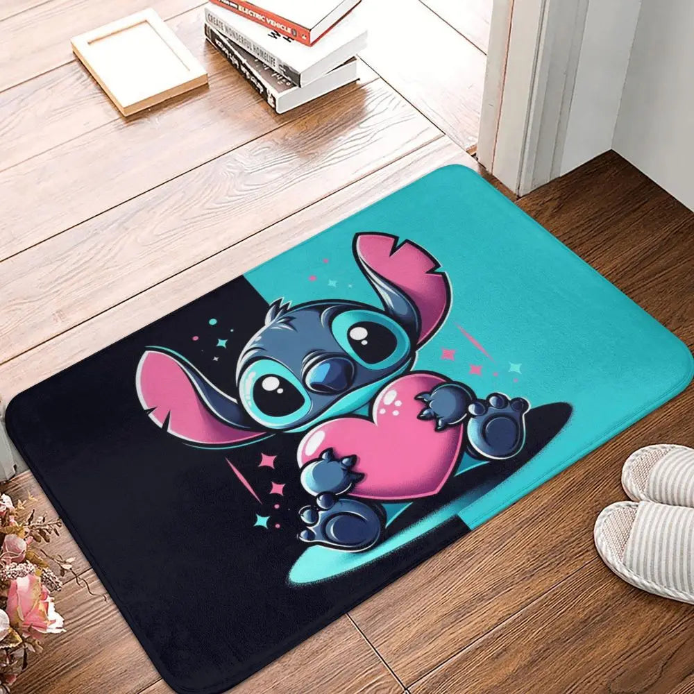 Custom Cartoon Stitch Floor Door Kitchen Bathroom Mat Anti-Slip Outdoor Doormat Bedroom Balcony Entrance Rug Carpet Footpad