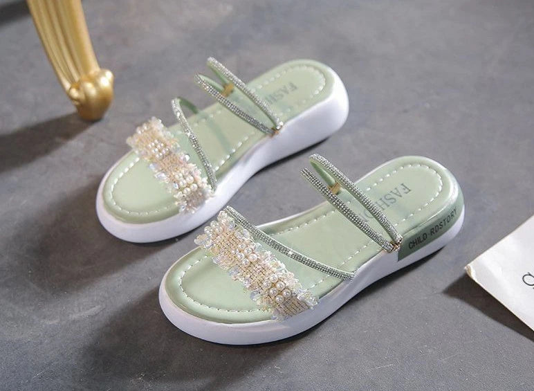 Perlen Damen Sandalen Platform Strass - Luxus Damen Schuhe Sommer Korea Designer - Die Besten 2025 Anti Rutsch Günstiger Preis