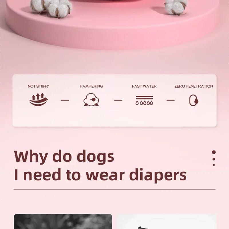 MOONBIFFY Einweg-Hundewindeln Superabsorption - 10 St, M