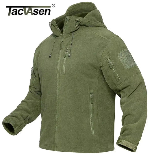Tacvasen Kapuzen-Fleecejacke - winddicht, warm, Gr. S-XXL