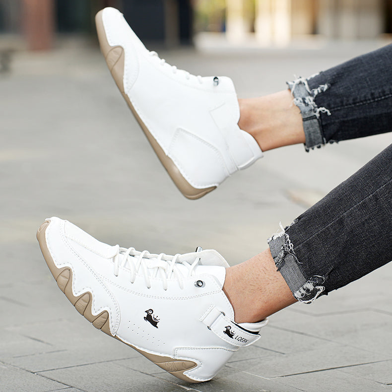 Sneakers for Men Fashion Outdoor Walking Loafers Shoes Comfortable Ankle Boots Luxury Man Shoes 2023 New In Casual Leather Shoes
