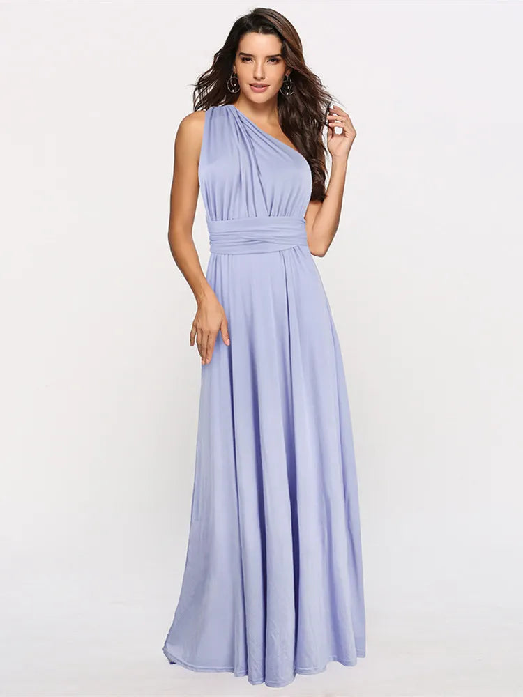 Rochie lungă elegantă de club, stil boho, rochie roșie de bandaj, pentru petrecere, cu mai multe variante, convertibilă, infinit, rochie lungă pentru femeie