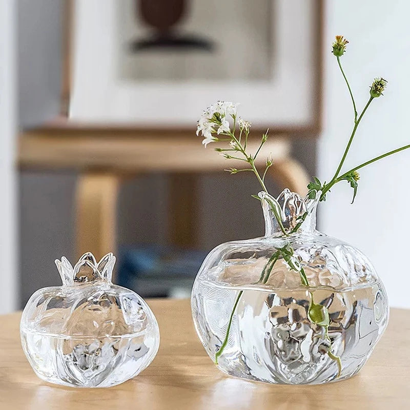 Home Planters Clear Glass Flower Vase Plant Stand Vase Flower Pot Hydroponic Container for Garden and Home Decor