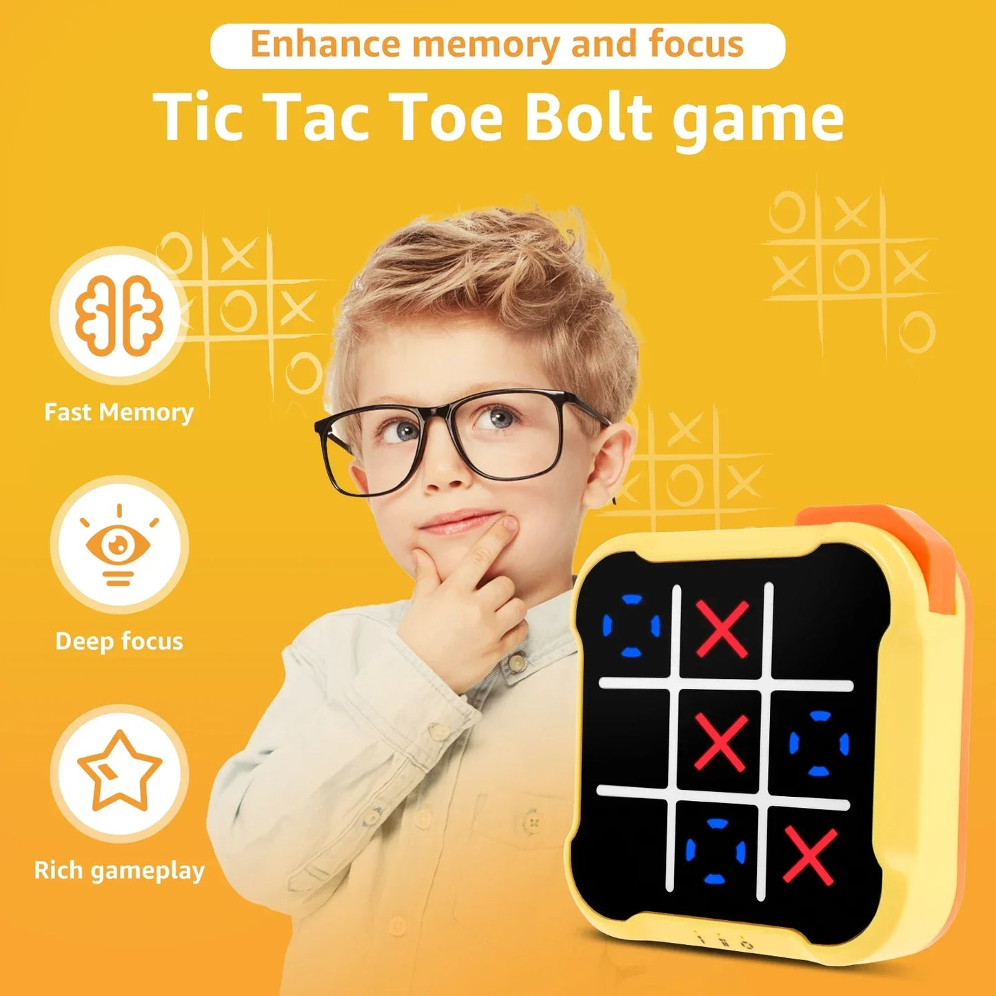 Tic Tac Toe Spiel Kinder Elektronisch Spielzeug Noughts And Crosses Spiel Gedächtnis Training Unendlich Tragbar Reise Spiele Für Kinder Erwachsene