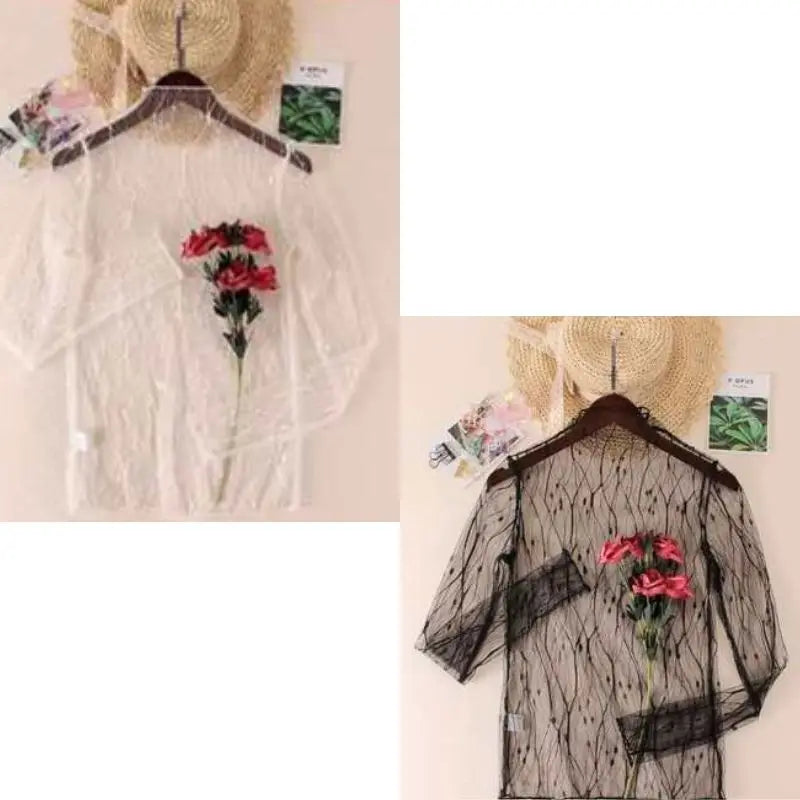 Women's T-shirt Summer Outfits Long Sleeve Pullover See Through Tops Fashion Lady Sexy Tops Mesh Slim Chiffon Tees New Black Top
