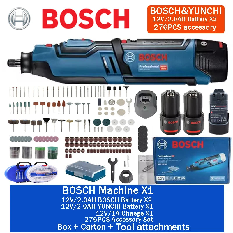 Multitool 2025: Bosch GRO 12V-35 Wireless Rotary Tool - 12V 2.0Ah 3.0Ah Li-Battery Mini Electric Grinder Polishing Cutting Machine Electric Drill Collection