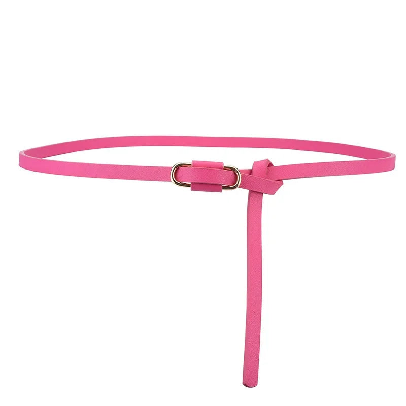 Metal Buckle Thin Stretchy Waist Belt Striped Elastic Waistband Elegant Women Girdle Female Belt Fashion Apparel Accessories New