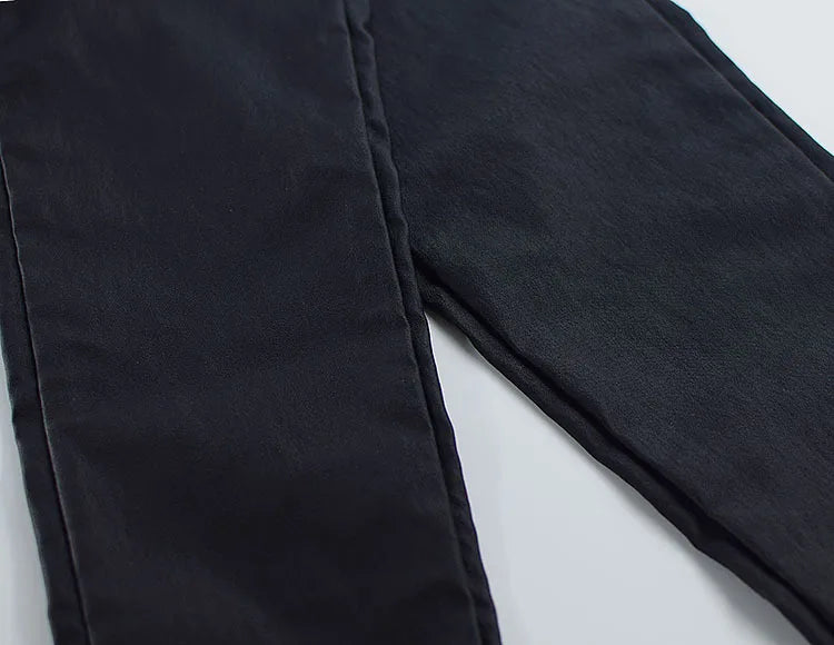 FujianCraft Leggings High Waist - Vollänge Elastisch Denim