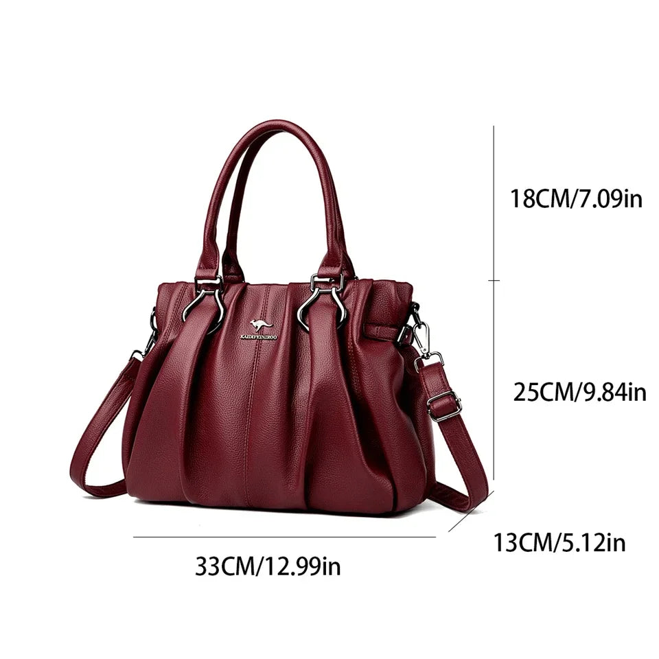 Genuine Brand Tote Bag Luxury Handbags for Women Mom Shoulder Crossbody Hand Bag Designer High Quality Soft Pu Leather Commuting