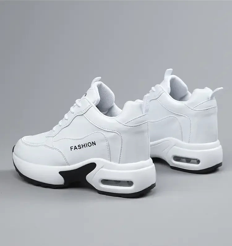 Women Sneakers Thick Soled White Height Increasing High-quality Sports Trend Fashion Walking Breathable Casual Shoes for Women - Golden Bridge Store