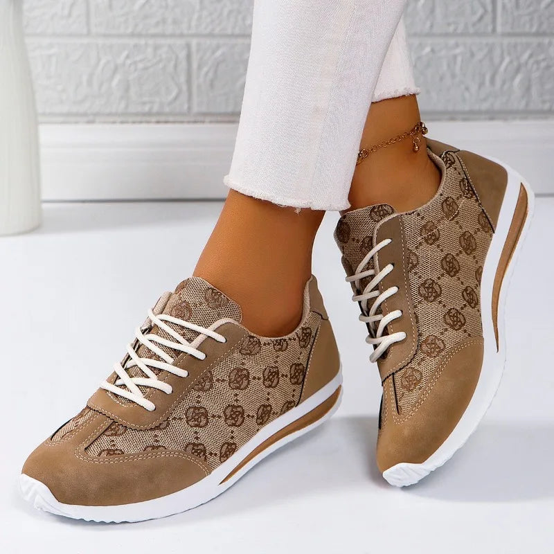 New Sneakers Women Flat Casual Sneaker Spring Fashion Versatile Lace Up Walking Women Shoes Zapatos De Mujer