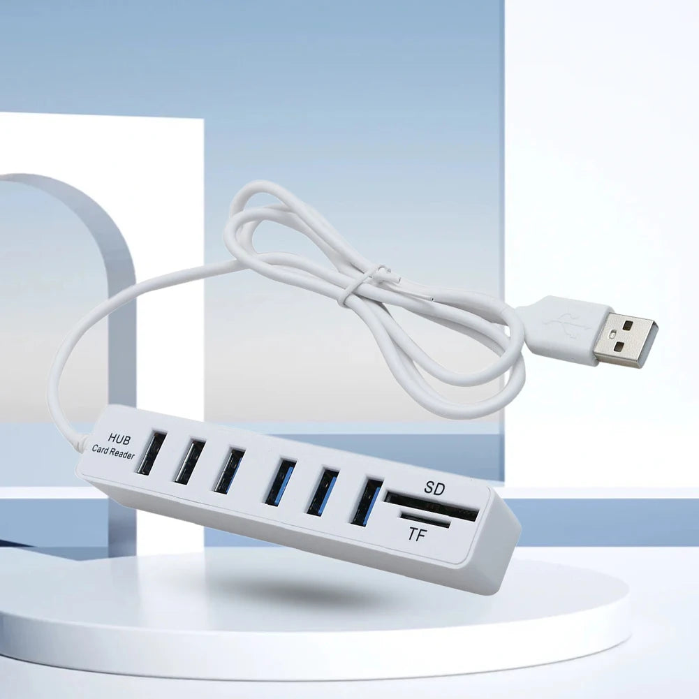 USB-Hub 2025: Hub Multi Splitter 6 Port - High Speed Transmission Memory TF Docking Station Collection