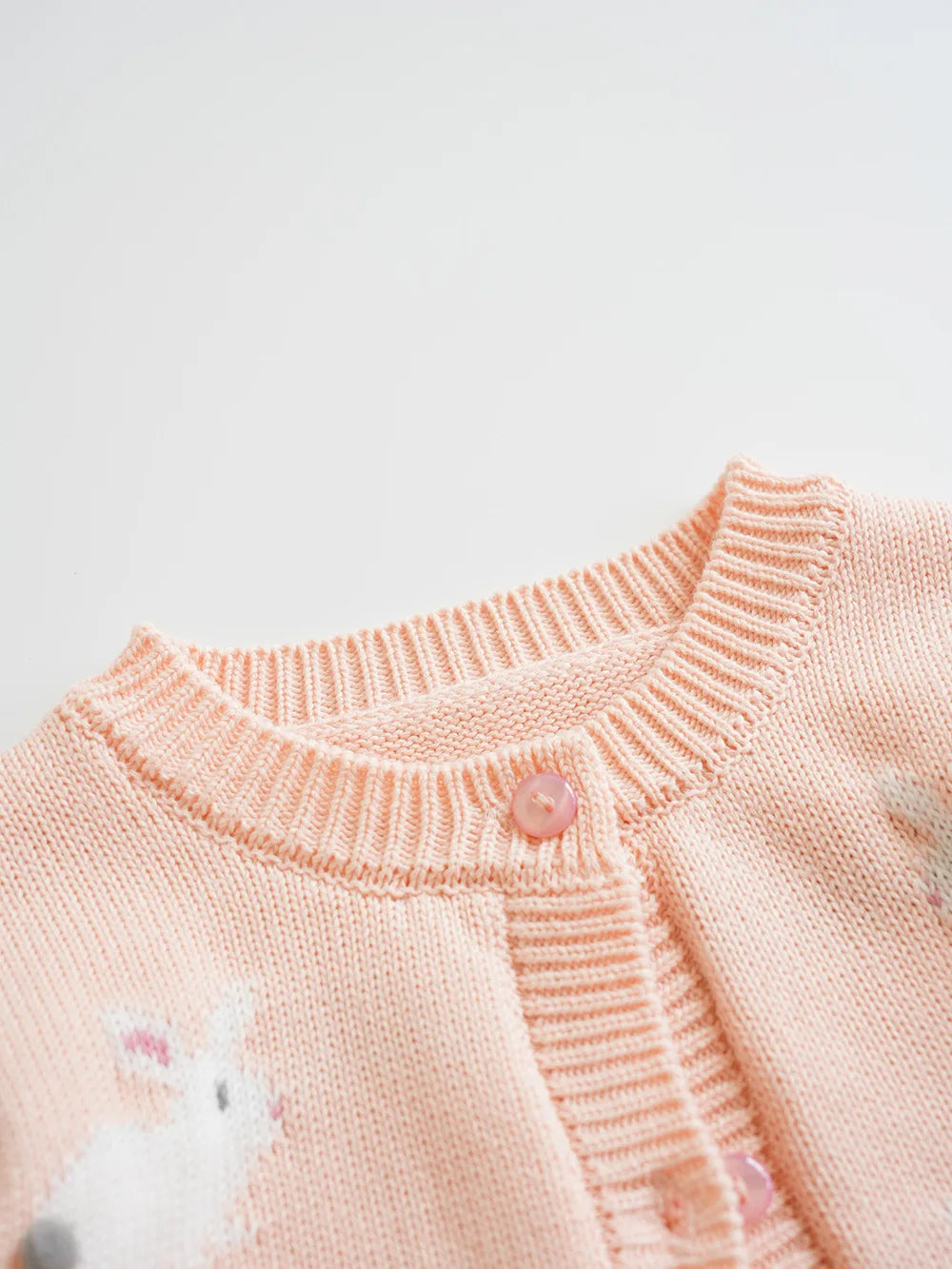 Deer jonmi Gestrickter Pilz-Pullover - Baumwolle Vollärmel