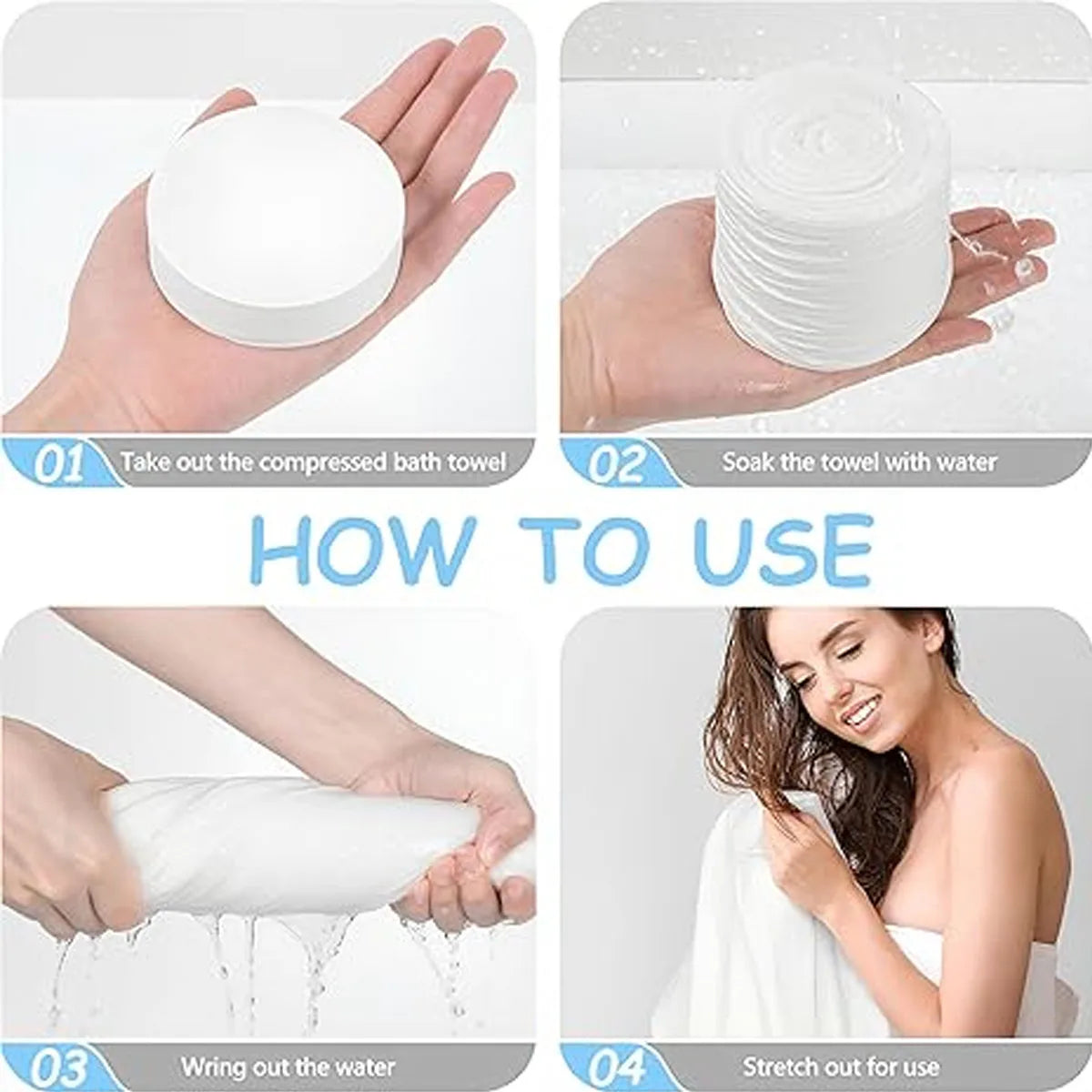 BIOSSANCE Premium Einweg-Badetuch - 100% Baumwolle, groß