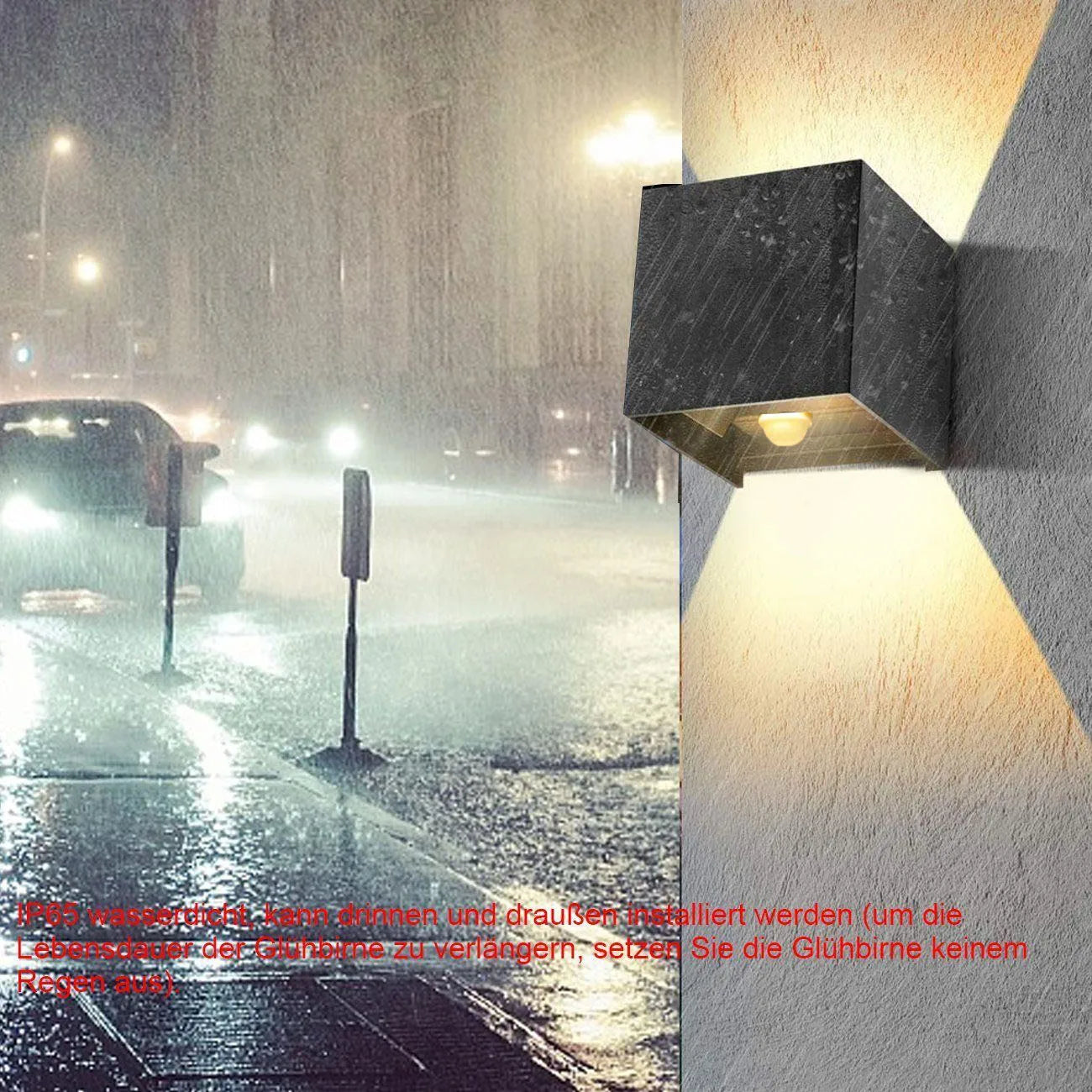 4pcs Modern LED Wall Lamp, 7W Metal wall lamp up and down adjustable light beam, Cube LED Light for Indoor and Outdoor