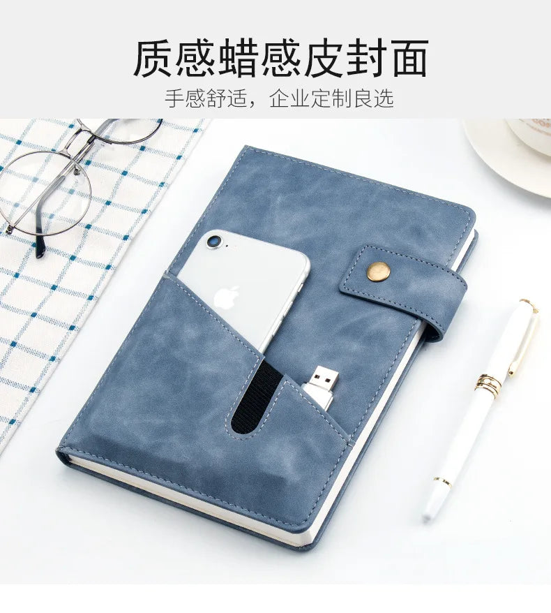 PU Leder A5 Notizbuch 2025 - Business Journal Planner Agenda Organizer Schule Büro