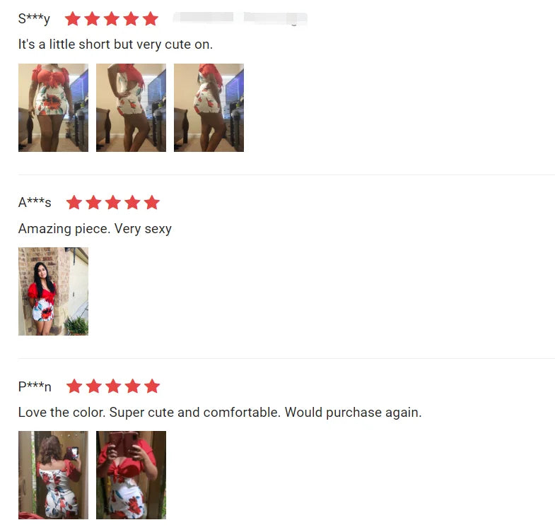 Viadidy Schulterfrei Rüschen Romper - Polyester Stretch S