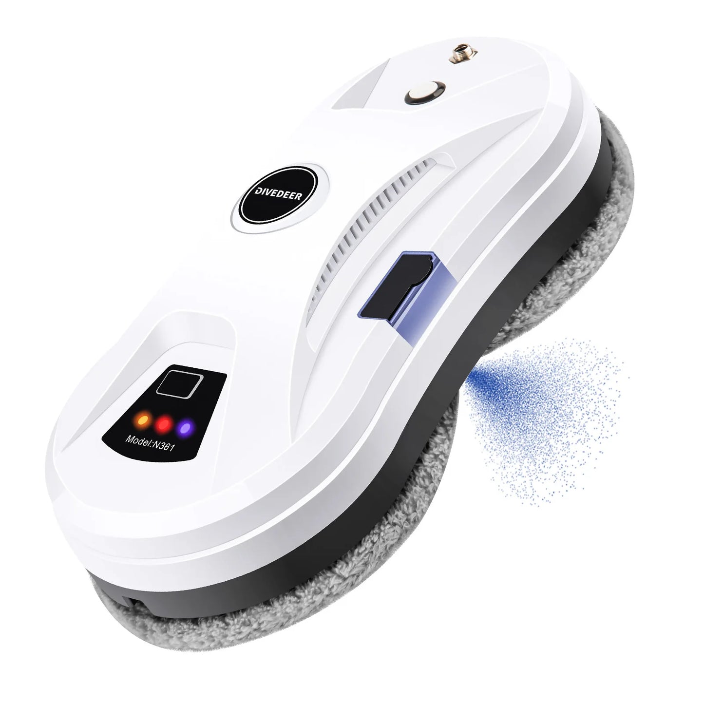 Robot de curățare a geamurilor DIVEDEER - Putere mare de aspirare, funcție de pulverizare, electric, anti-cădere, telecomandă, aspirator