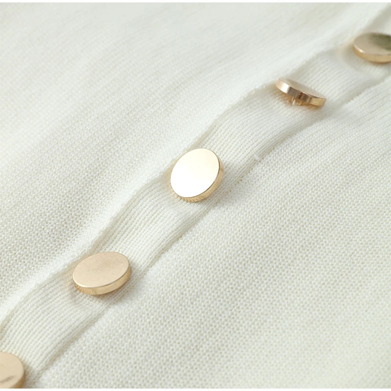 VEITCHEC Kleid Strick Ärmellos Elegant - Polyester Midi