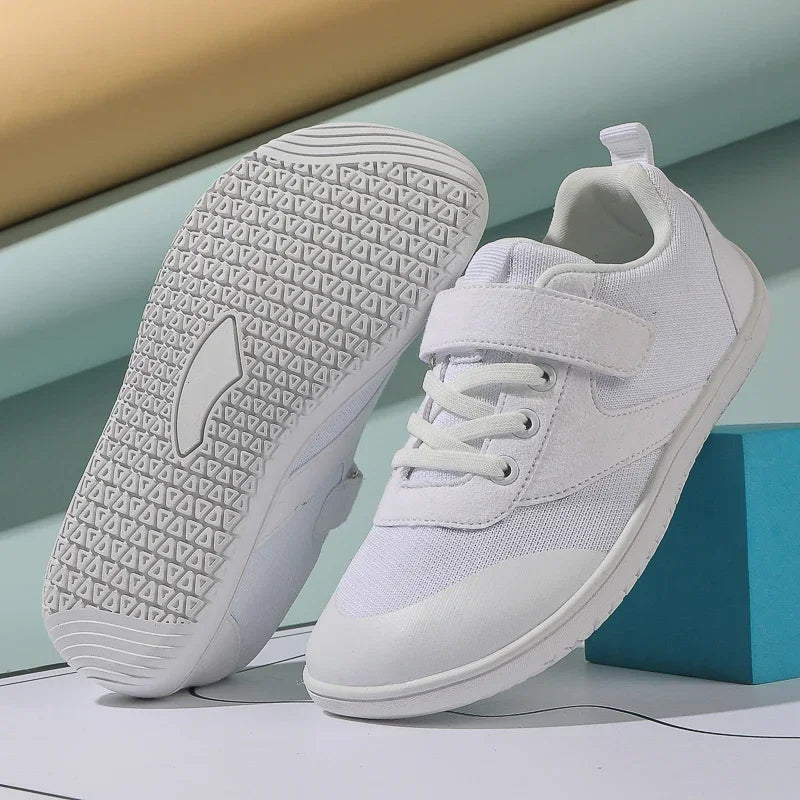 Kinder Weite Barfuß Schuhe - Minimalistische Jungen Mädchen Sneaker - Leichtgewicht Rutschfest Kinder Walking Schuhe Casual Skate Flats