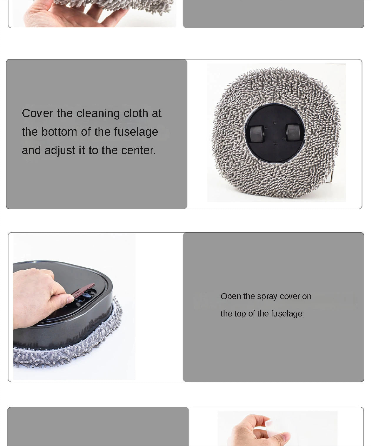 Robot inteligent 3 în 1 aspirator robot cu mop uscat și umed, reîncărcabil, robot inteligent cu mop, pulverizator, curățător acasă, robot cu mop