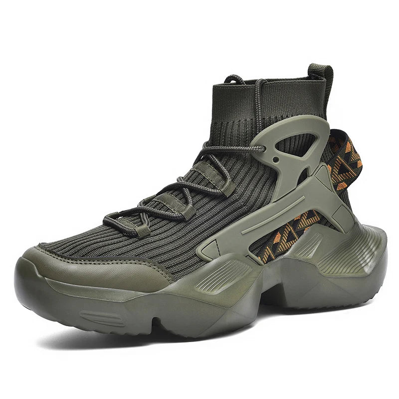 Fashion Men's Sneakers High Street Luxury Shoes Men Sock-like Comfy Sports Shoes Breathable Lightweight All-match Walking Shoes