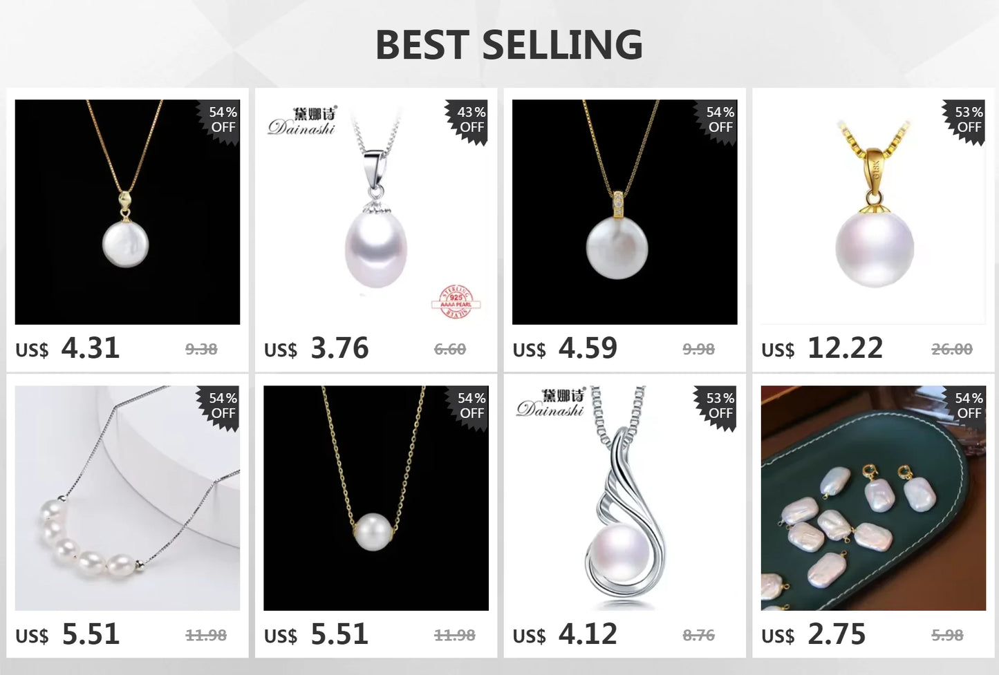 Real Natural Freshwater Pearls Round Shape Pendant Necklace 8-9mm 925 Sterling Silver Classic Fashion Jewelry Gifts for Women