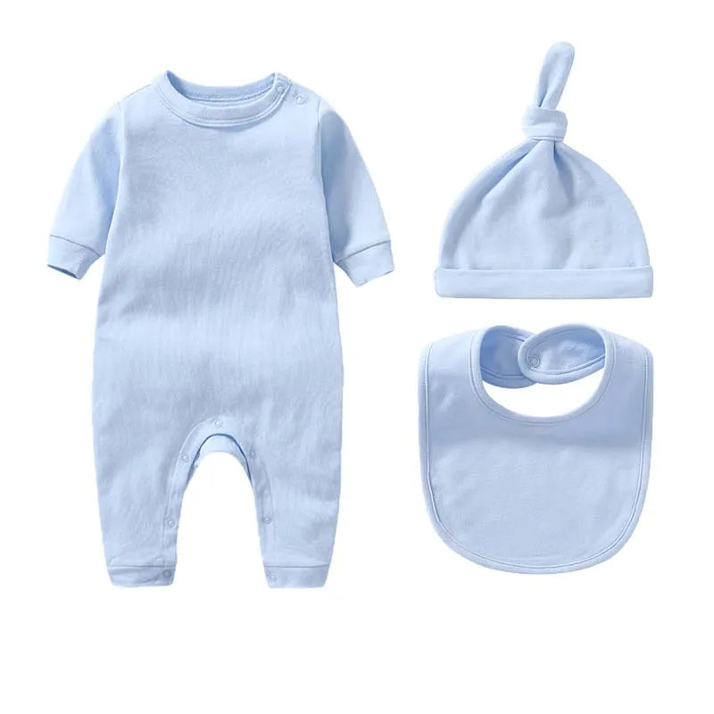 ROMPERBOC Babyset Unisex Baumwolle - 0-3M 3-Teilig Langarm