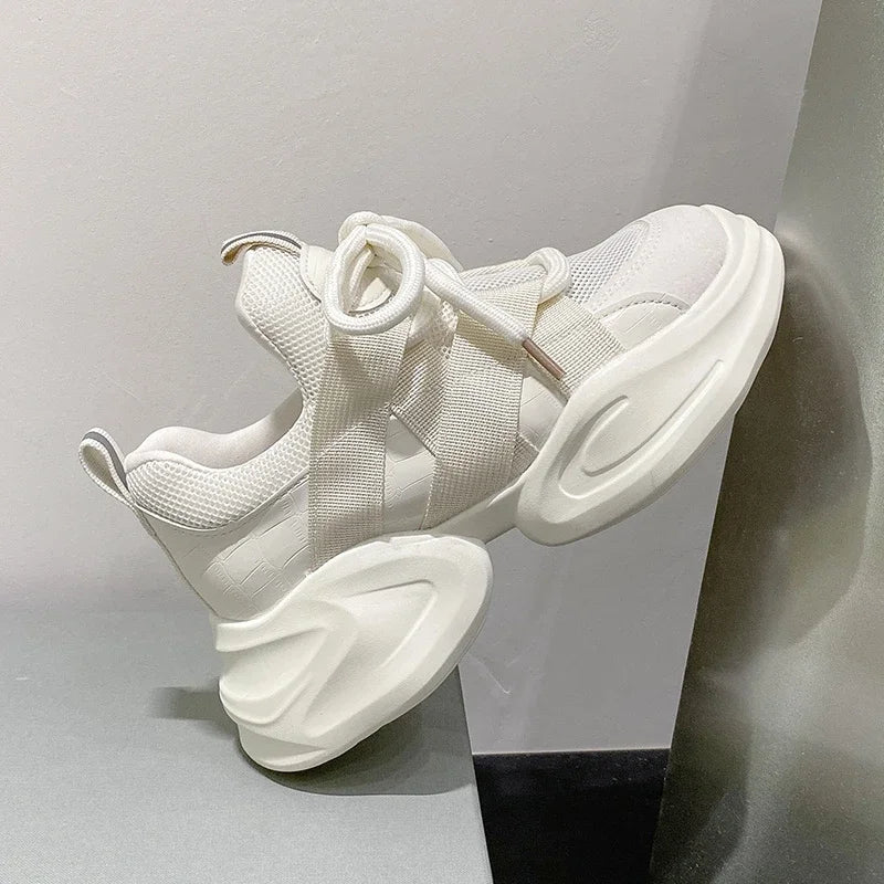 GXMGST Damen Sneaker Atmungsaktiv - PU Material, Flach