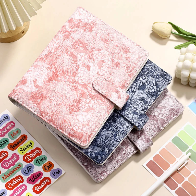 Notizbuch-Hülle A5 2025 - Vintage PU Leder DIY Binder Agenda Planner Schule