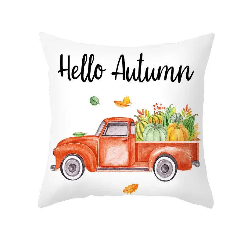 ZhejiangHign Herbst Kürbis Kissenbezug - 45x45 cm Polyester