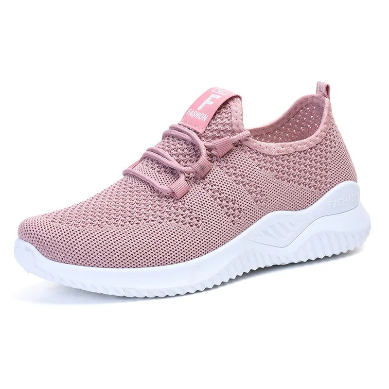 Shoes for women 2025 new casual fashion running shoes flying woven breathable women's shoes soft sole trend sneakers women