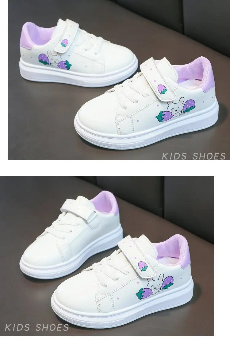 Mädchen Schüler Casual Flache Schuhe 2025 - Kinder Frühling Herbst - Weiße Sport Laufschuhe Sneaker 3-16 Jahre