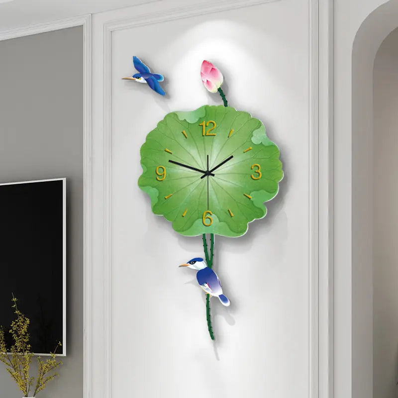 Chinese clock wall clock living room creative quiet clock light luxury modern simple wall decoration table home