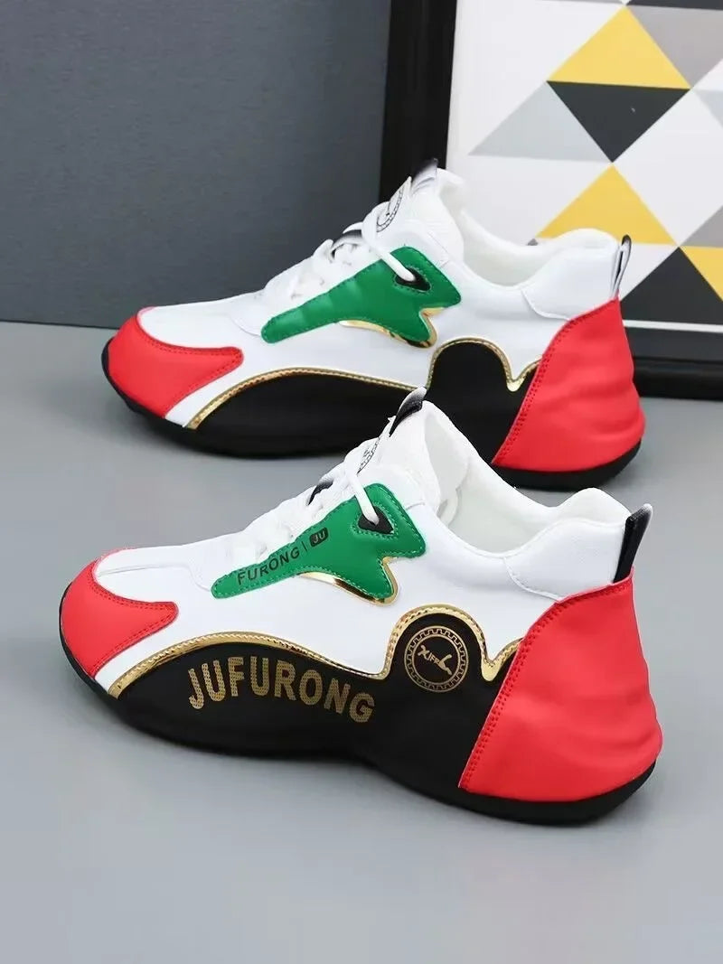 Man 2024 Luxury Sneakers Sports Shoe Women Casual Sneakers Chunky Sneakers Couples New Designer Soft-soled Leather Running Shoes