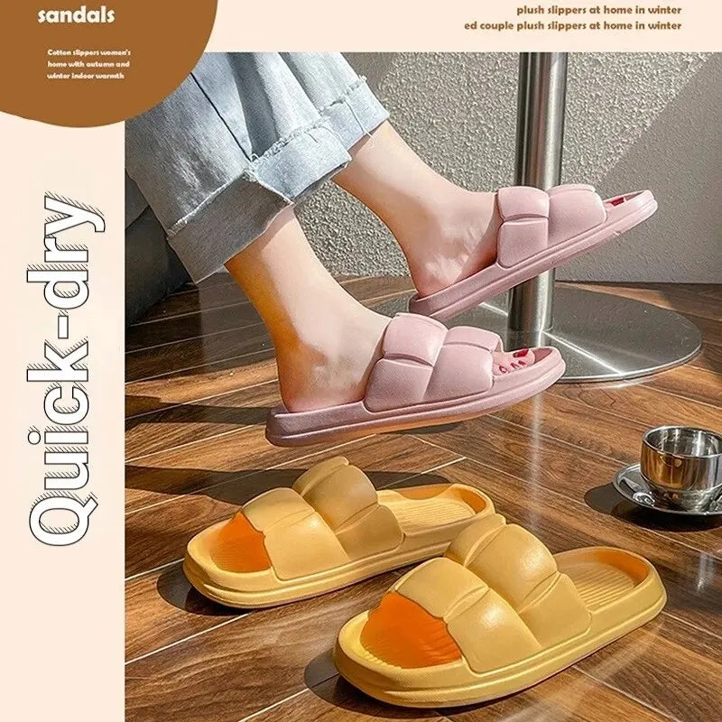 Sommer Weich Schuhe Cloud Hausschuhe Innen Stumm Badezimmer Anti-Rutsch Slide Eva Strand Flip Flops Männer Damen Freizeit Sandalen