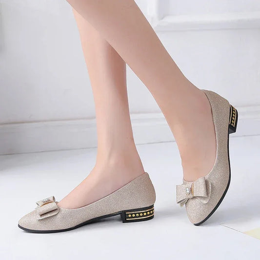 Women Shoes Elegant Shallow Low Heel Shoes Loafers Woman Casual Slip-on Pumps Ladies Comfort Footwear Zapatos De Mujer - Golden Bridge Store