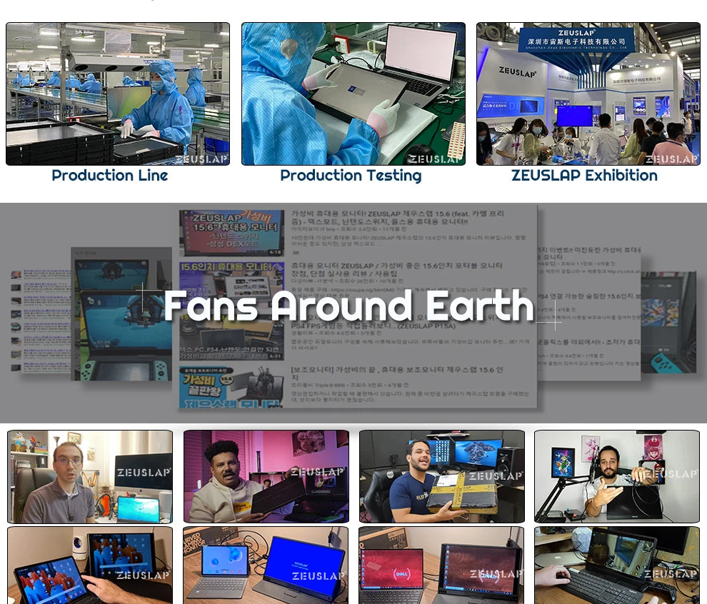 Monitor portabil ZEUSLAP de 16" 2.5K 144Hz - 2560×1600