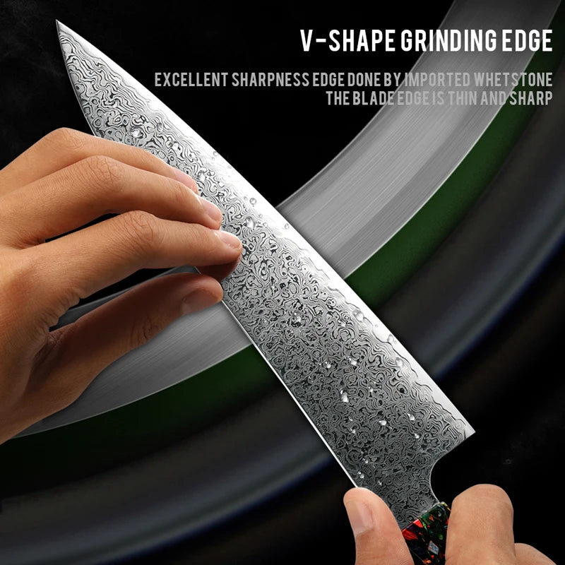 Grandsharp DMS-121 Damastmesser Set - 67 Lagen 13cm 36.8cm