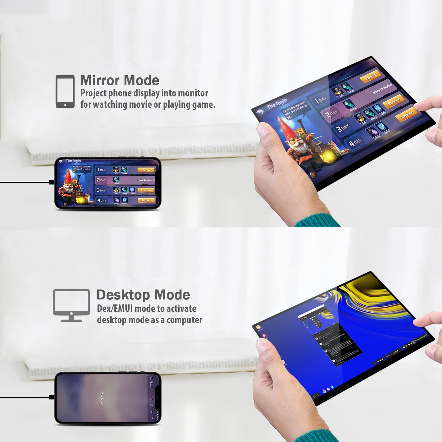 Portable-Monitor 2025: ZEUSLAP 10.5" FHD 100%-sRGB IPS Touch Sub-Monitor Collection