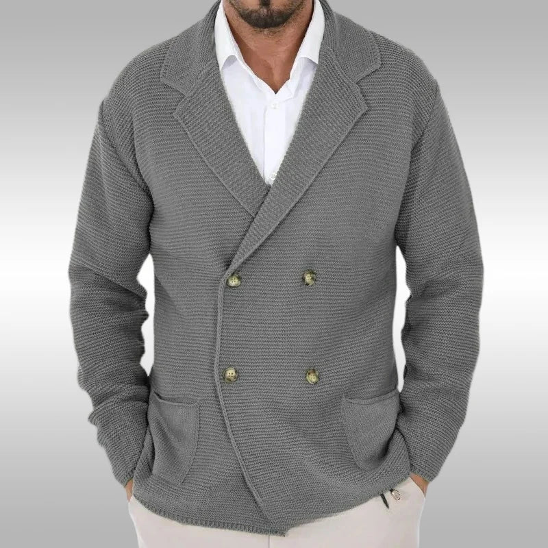 TIKALIACN Cardigan Spitz-Revers - Leicht Polyester, Doppelreihiger Verschluss, Größe M-XL