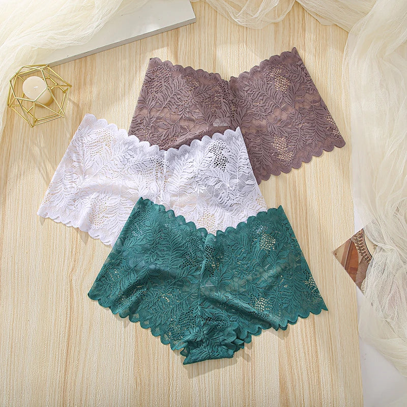 All Of Me Spitze V-Taillen Dessous - 3er Set Nylon Elastan