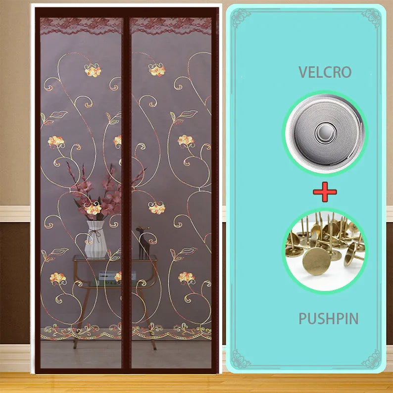 Door Curtain Summer Anti-mosquito Household Magnetic Screen Door Screen Magnet Pair Suction Partition Curtain Free Punch