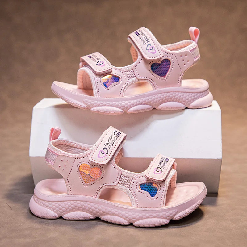 Mädchen Sandalen 2025 Neuer Sommer - Prinzessin Weiße Party Kinder Sandalen - Platform Baby Casual Strand Schuhe Rutschfest